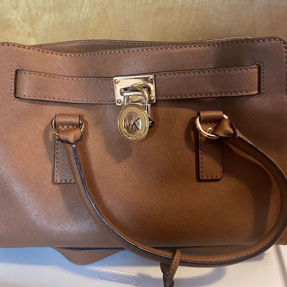 Michael Kors Handbags - COPY - Michael Kors cognac brown Saffiano Leather Purse